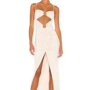 Yasmeen Midi Dress in Beige - Small